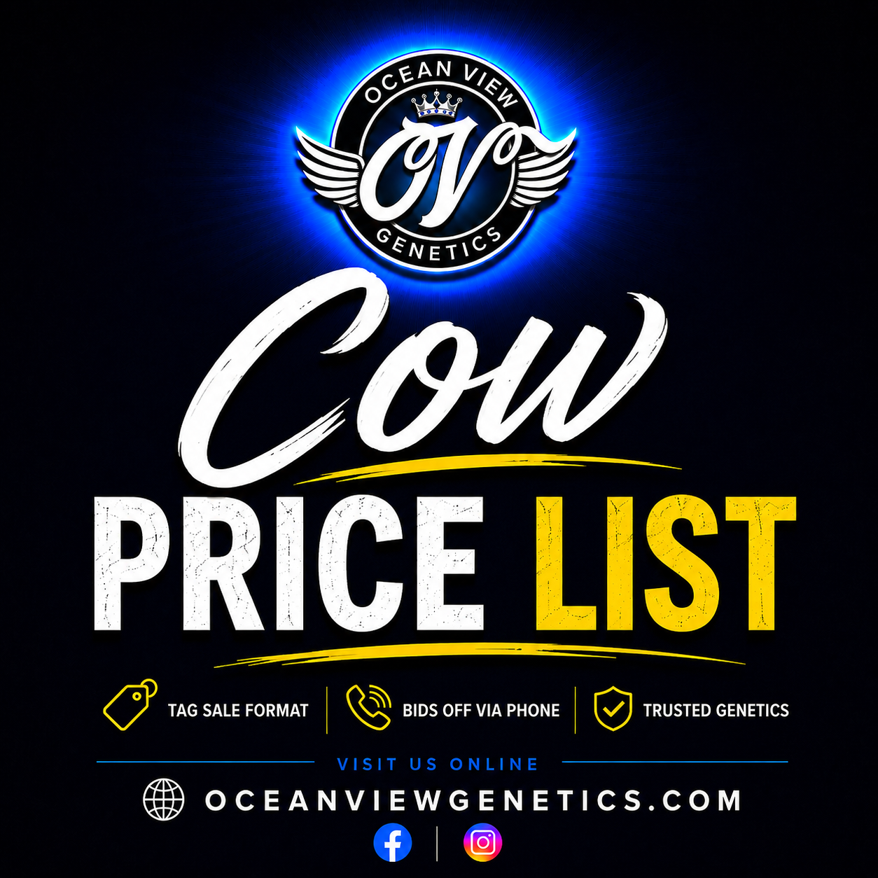 COW PRICE LIST